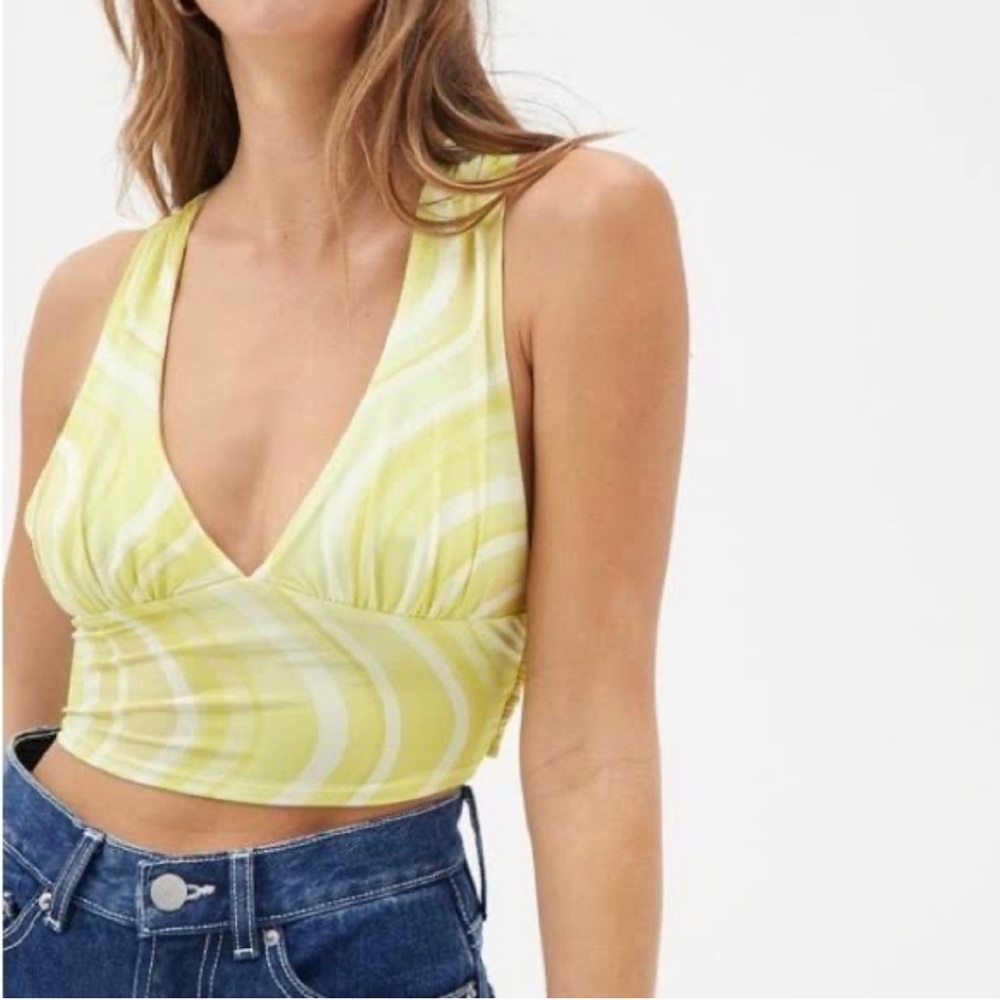 Urban outfitters phoenix plunging tie back top